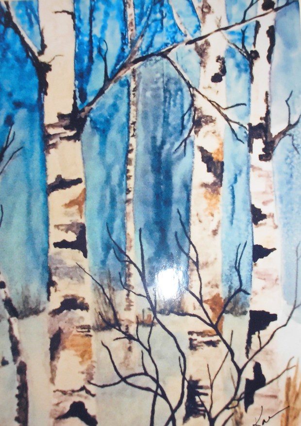 Karen Cullaton - In The Moon of Winter - Alcohol Ink on Yupo