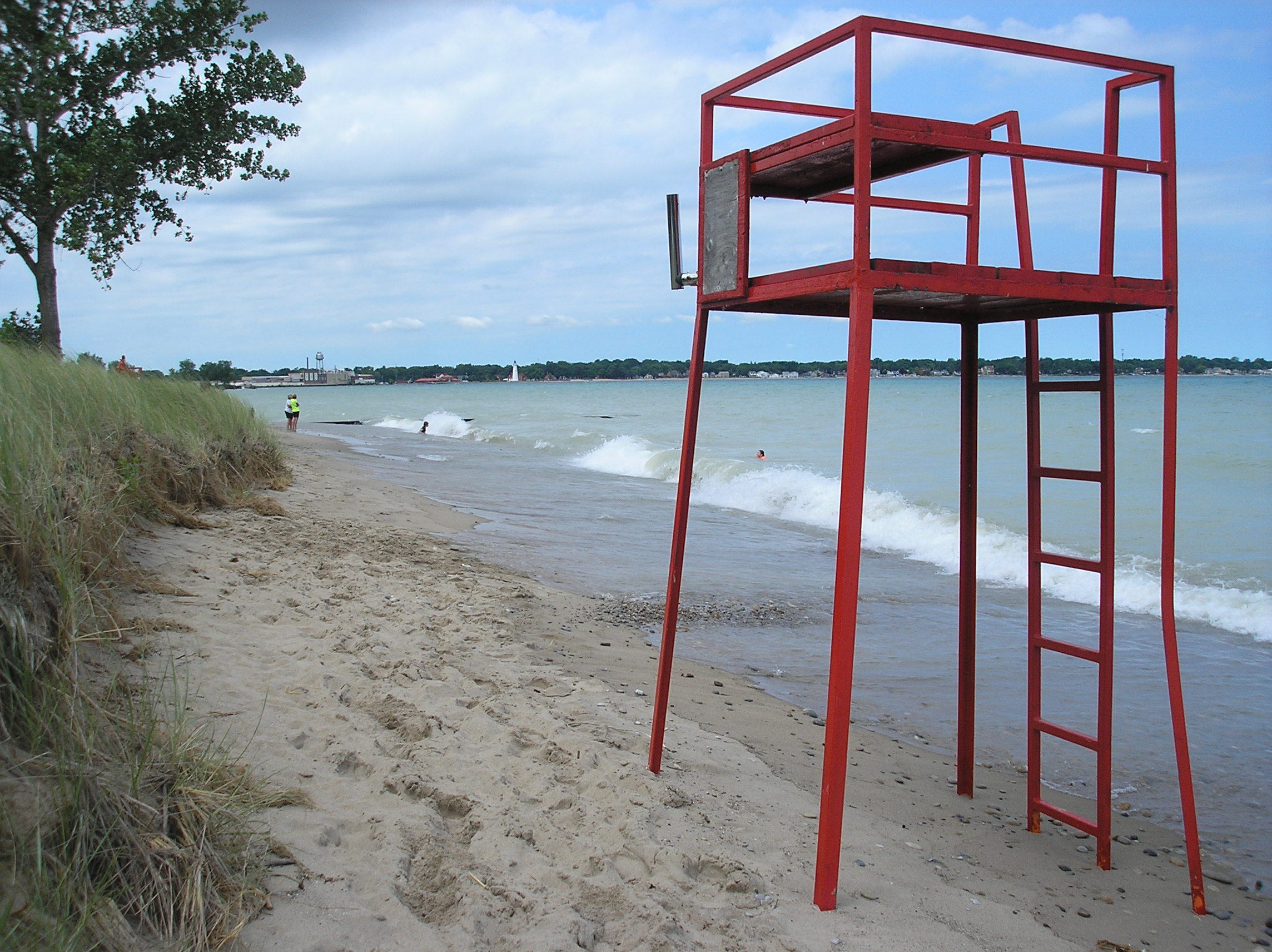 Beach and lifeguard chair