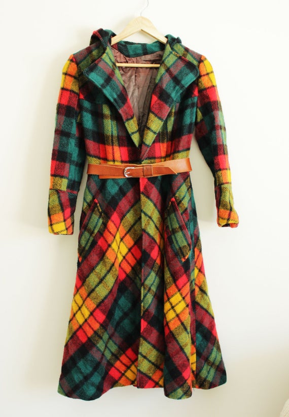 plaid coat