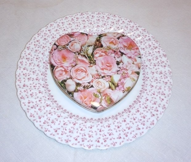 Pink plates and Valendtine's Day